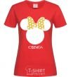 Женская футболка Ksenia minnie mouse Красный фото