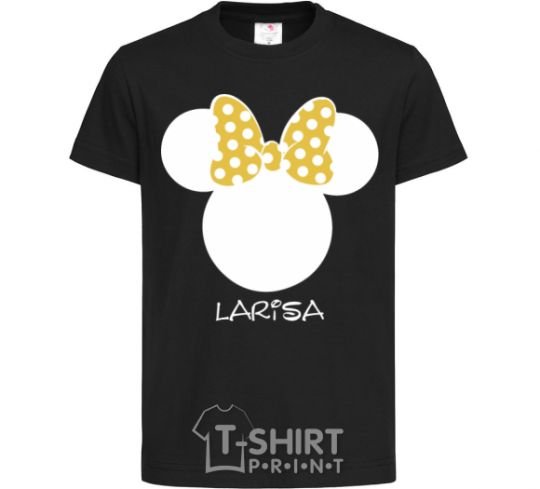 Kids T-shirt Larisa minnie mouse black фото