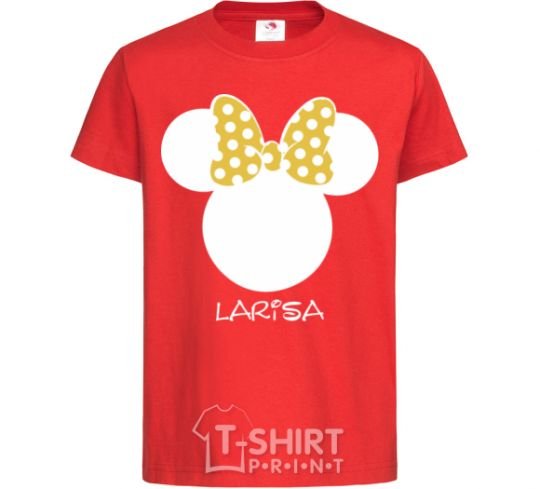 Kids T-shirt Larisa minnie mouse red фото