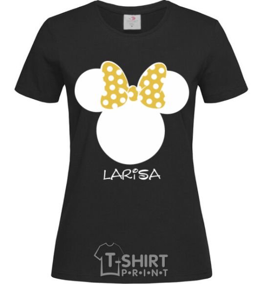 Женская футболка Larisa minnie mouse Черный фото