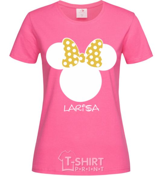 Женская футболка Larisa minnie mouse Ярко-розовый фото