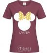 Женская футболка Larisa minnie mouse Бордовый фото