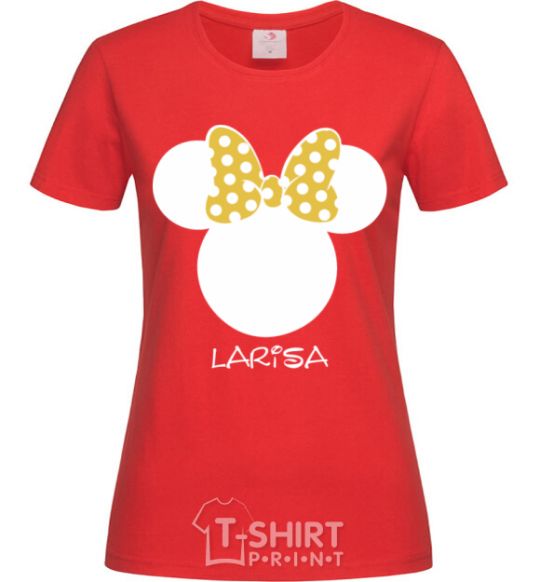 Женская футболка Larisa minnie mouse Красный фото