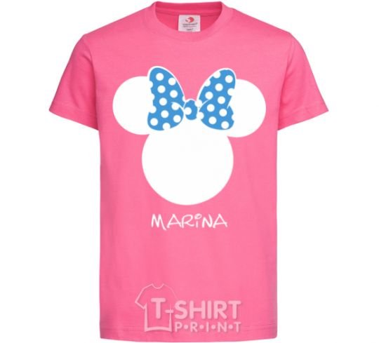 Детская футболка Marina minnie mouse Ярко-розовый фото