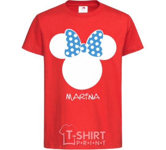 Детская футболка Marina minnie mouse Красный фото