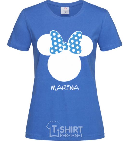 Women's T-shirt Marina minnie mouse royal-blue фото