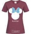 Women's T-shirt Marina minnie mouse burgundy фото