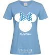 Women's T-shirt Marina minnie mouse sky-blue фото