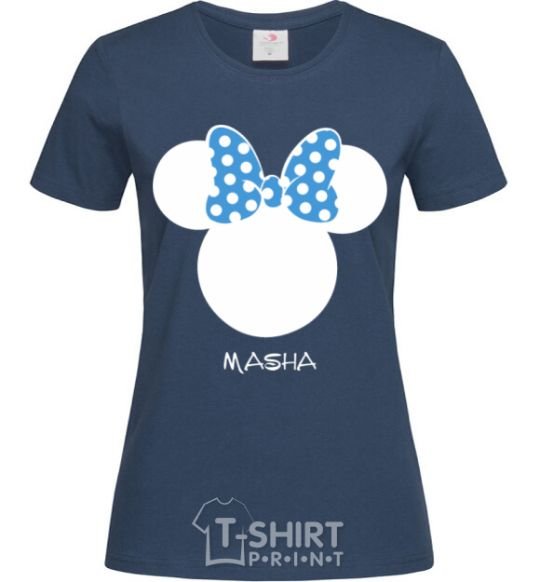 Women's T-shirt Masha minnie mouse navy-blue фото