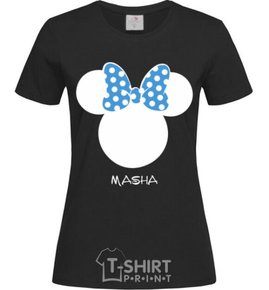 Women's T-shirt Masha minnie mouse black фото