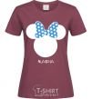 Women's T-shirt Masha minnie mouse burgundy фото