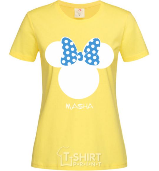 Женская футболка Masha minnie mouse Лимонный фото