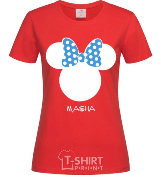 Женская футболка Masha minnie mouse Красный фото