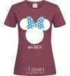 Women's T-shirt Nadia minnie mouse burgundy фото