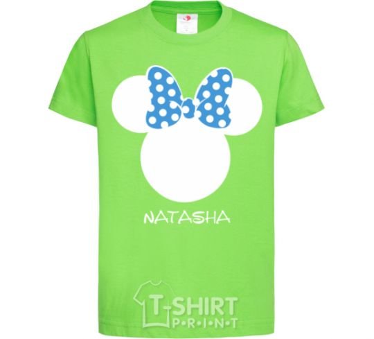 Детская футболка Natasha minnie mouse Лаймовый фото