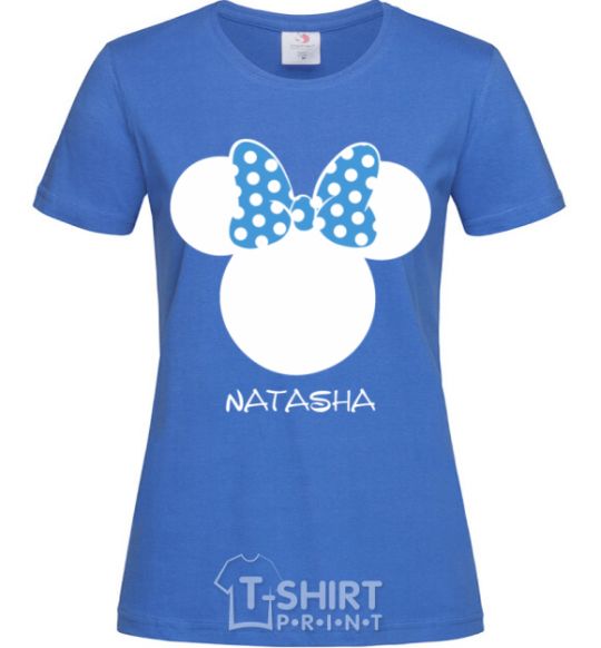 Women's T-shirt Natasha minnie mouse royal-blue фото