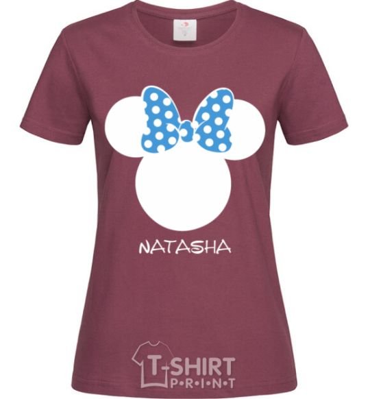Женская футболка Natasha minnie mouse Бордовый фото