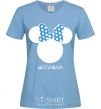 Women's T-shirt Natasha minnie mouse sky-blue фото