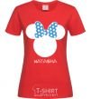 Women's T-shirt Natasha minnie mouse red фото