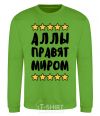 Sweatshirt The Allas rule the world orchid-green фото