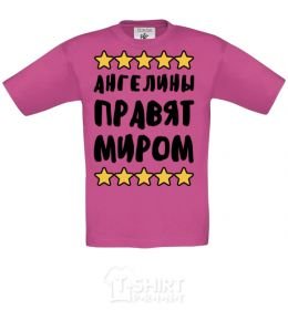 Kids T-shirt Angelines rule the world heliconia фото