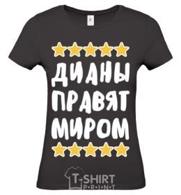 Women's T-shirt Dianes rule the world black фото