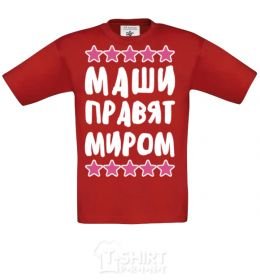 Kids T-shirt Mashies rule the world red фото