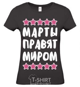Women's T-shirt The Martes rule the world black фото