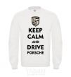 Sweatshirt Keep calm and drive Porsche White фото