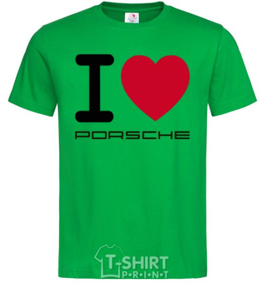 Men's T-Shirt I love Porsche kelly-green фото