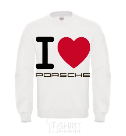 Sweatshirt I love Porsche White фото