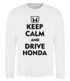 Sweatshirt Keep calm and drive Honda White фото