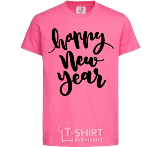 Kids T-shirt Happy New Year Curvy heliconia фото