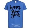 Kids T-shirt Happy New Year Curvy royal-blue фото