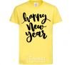 Kids T-shirt Happy New Year Curvy cornsilk фото