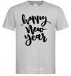 Men's T-Shirt Happy New Year Curvy grey фото