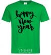 Men's T-Shirt Happy New Year Curvy kelly-green фото