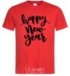 Men's T-Shirt Happy New Year Curvy red фото