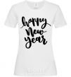 Women's T-shirt Happy New Year Curvy White фото