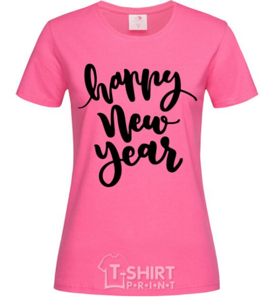 Women's T-shirt Happy New Year Curvy heliconia фото