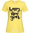 Women's T-shirt Happy New Year Curvy cornsilk фото