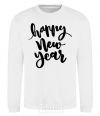 Sweatshirt Happy New Year Curvy White фото