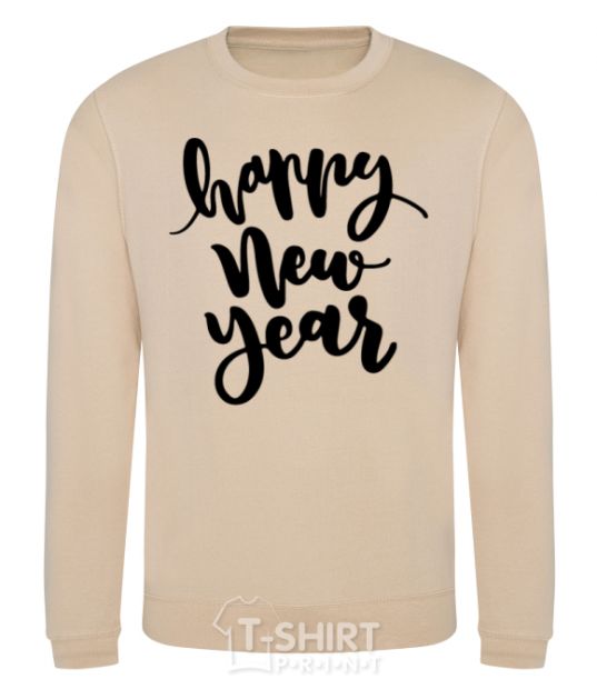 Sweatshirt Happy New Year Curvy sand фото