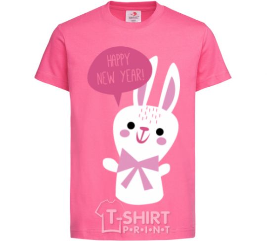 Kids T-shirt Happy New Year rabbit heliconia фото