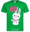 Мужская футболка Happy New Year rabbit Зеленый фото