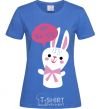 Women's T-shirt Happy New Year rabbit royal-blue фото