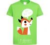 Kids T-shirt Happy New Year fox orchid-green фото