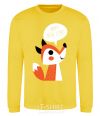 Sweatshirt Happy New Year fox yellow фото