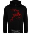 Men`s hoodie New Year Red Deer black фото