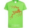 Kids T-shirt New Year Red Deer orchid-green фото